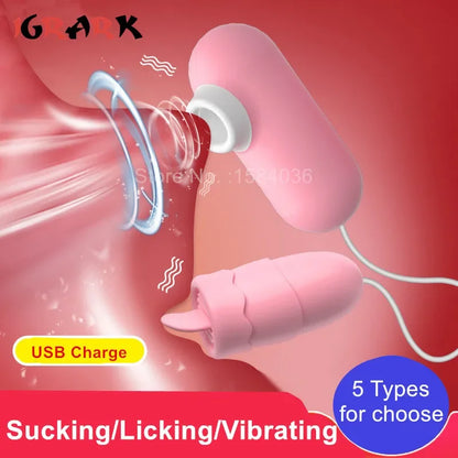 USB Rechargeable Dual-Stimulation Vibrator - Compact Intimate Massager for Adult Women with Clitoral Suction and Vibration Functions