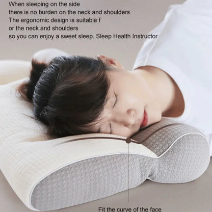 Anti-Traction Sleep Neck Care Pillow – Zoning Design, Washable Adult Pillow Core, Knitted Low Pillow for Home & Hotel