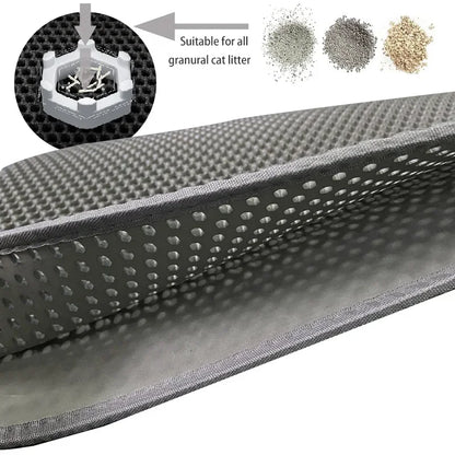 Premium Cat Litter Mat: Waterproof Double Layer Design | Easy-Clean Urine Proof Trapping | Non-Slip & Large Footprint - Ideal Cat Scratch Pad & Toilet Pad Solution!