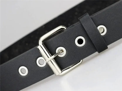 2024 Square Bead Rivet Belt – Punk Metal Pyramid Hardware Belt for Men and Women, Y2K Designer Jeans Belt