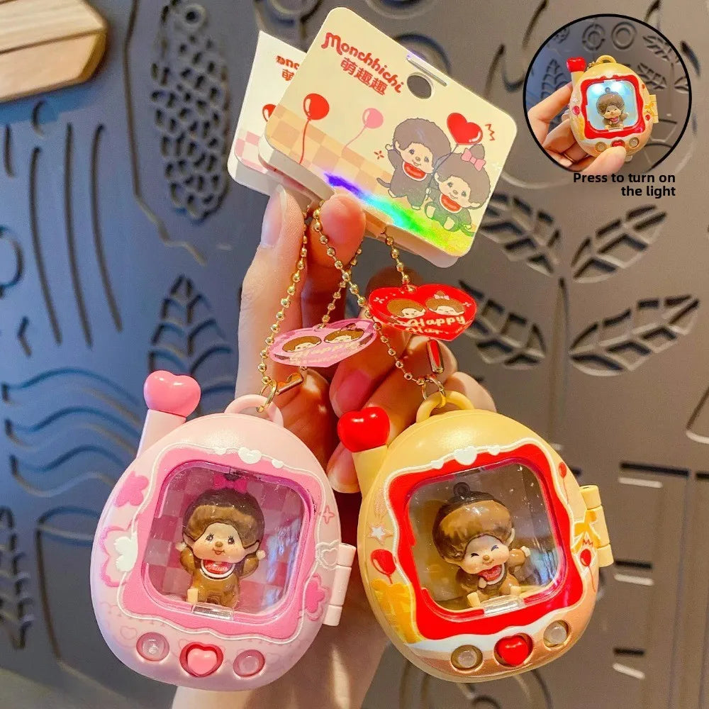 Mini Retro TV Light-Up Keychain – Y2K Aesthetic Doll Charm, Cute Bag Accessory & Birthday Gift