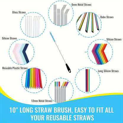3-in-1 Stainless Steel Bottle Brush Set - Long Handle Water Bottle Cleaner & Kitchen Scrubbing Tool