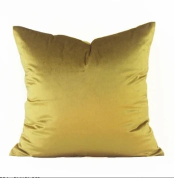 Solid Velvet Pillowcase – Red, Yellow, Blue, & Green Cushion for Sofa, Car, Living Room Home Decor, 45x45cm
