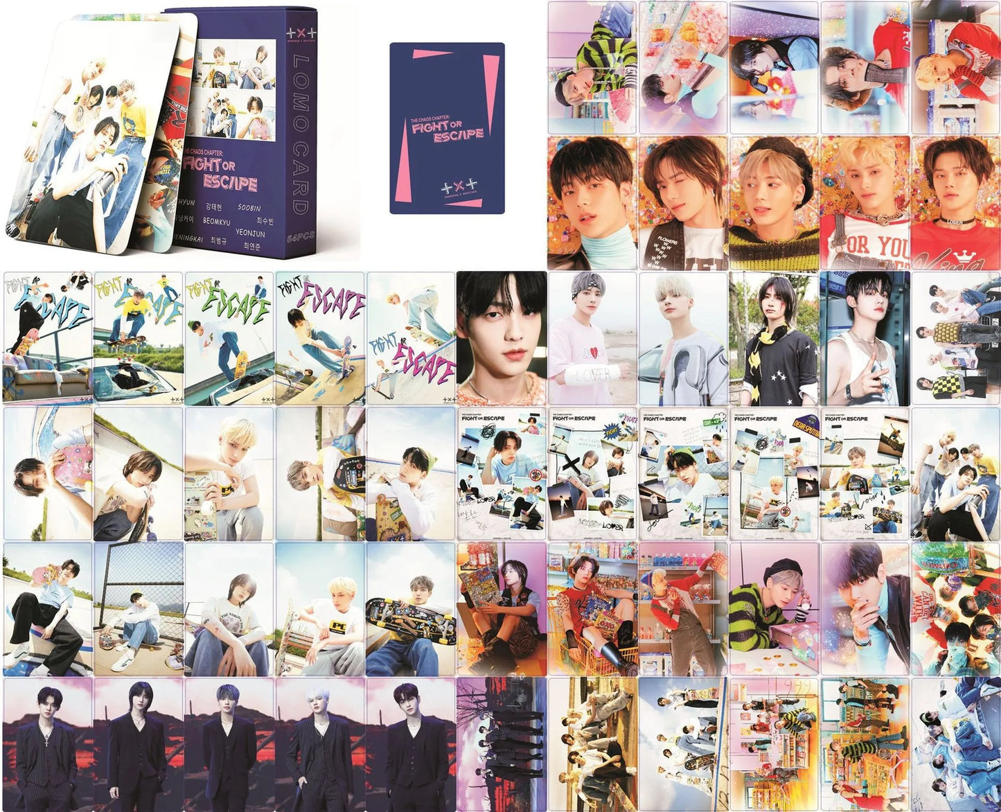 Kpop 7TH YEAR Album LOMO Photo Card Set - 55PCS Boy Group Member Fan Collection Cards Gift