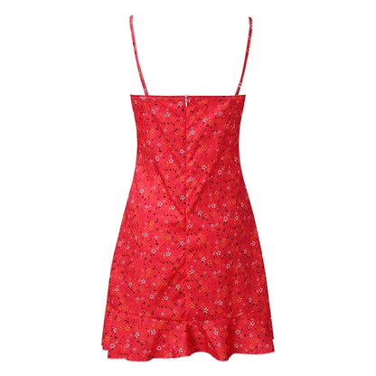 Women’s Sexy Casual Home Floral Camisole Dress - Comfortable Summer Skirt