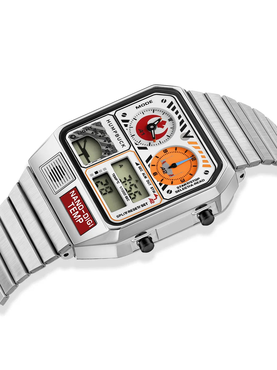 HUMPBUCK Digital Watch for Men – Classic Multifunctional Wristwatch with Temperature, Stopwatch, Dual Time & Calendar