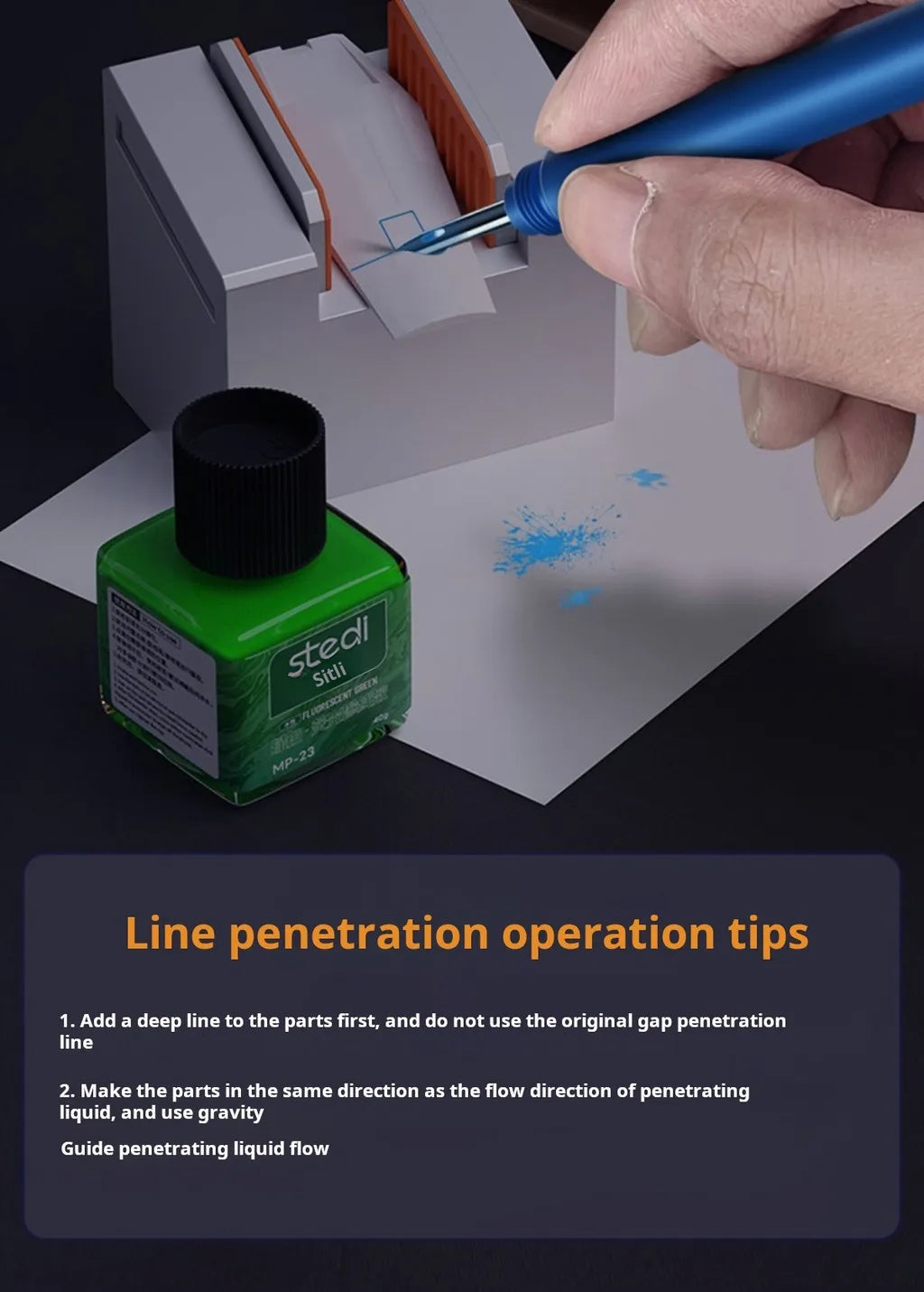 Stedi MP-20~27 Fluorescent Panel Liner Paint – 40g Water-Based Ink for Gundam GK Model Coloring & DIY Hobby Tools