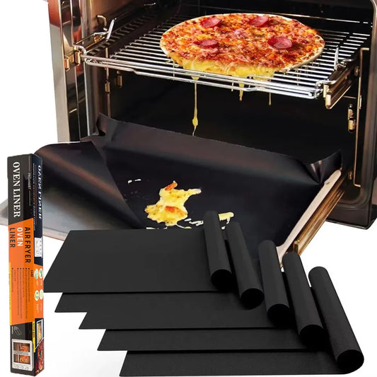 Reusable BBQ Grill & Oven Mat - Non-Stick Heat Resistant Baking Liner for Grilling, Cooking & Oven Protection