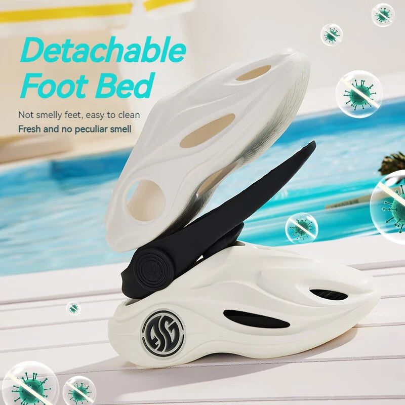 361 Degrees AG Aaron Gordon Whale 2 Men's Slippers - Soft Elastic Comfort with Thick Sole for Everyday Wear