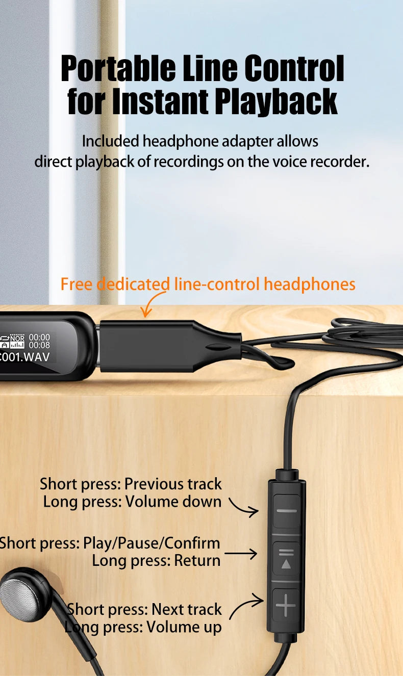 Famue 64GB Professional Meeting Recorder — 360° Omnidirectional, 1536kbps Lossless Audio, 25H Battery, HD Noise Reduction