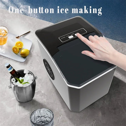 110V/220V Electric Ice Maker – Portable Automatic Bullet & Round Ice Cube Machine, Professional Use