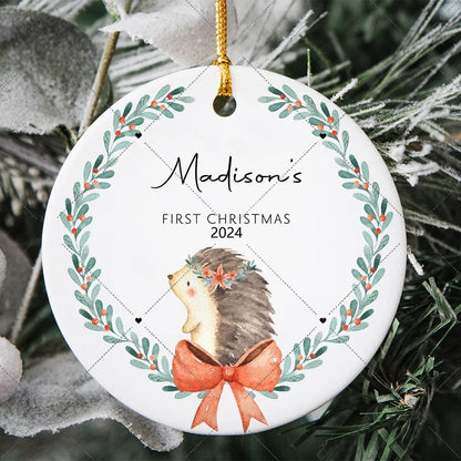 Personalized First Christmas Baby Ornament – Custom Ceramic Holiday Keepsake Gift