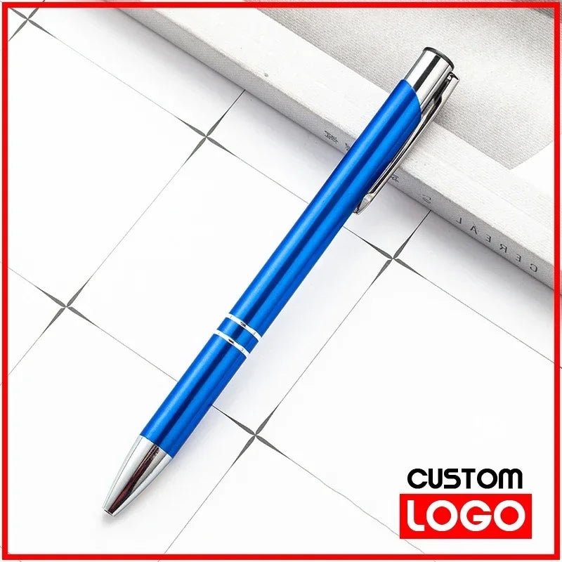 50PCS Custom Metal Ballpoint Pens — Personalized Engraved Logo Advertising Pen, Ideal Gift and Promotional Item