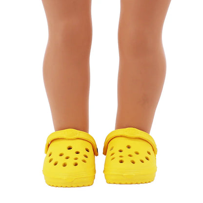 7cm Doll Sandal Shoes for 43cm Born Baby & 18-Inch American Dolls — Accessories for Doll Clothes, Girl’s Toy Gift