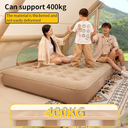 New Inflatable Air Mattress – Built-in Pump Self-Inflating Double Sleeping Pad for Camping or Indoor Use