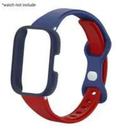 Slim Silicone Strap & Case - Soft Matte Protective Cover Bracelet for Redmi Watch 6/5/4 Active & 5 Lite
