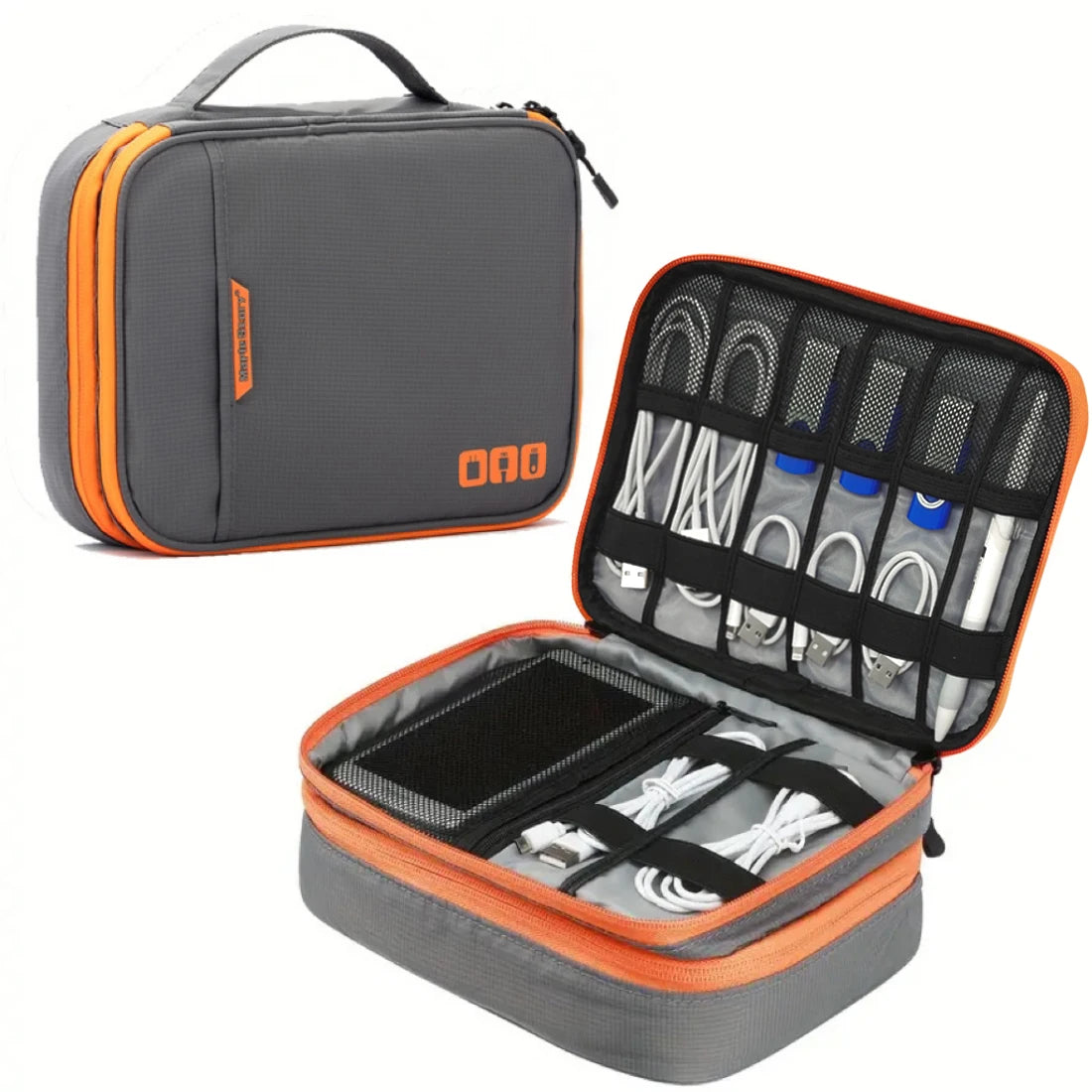 Portable Cable Storage Bag – Digital Electronics Organizer Pouch for USB Cables, Chargers & Travel Accessories