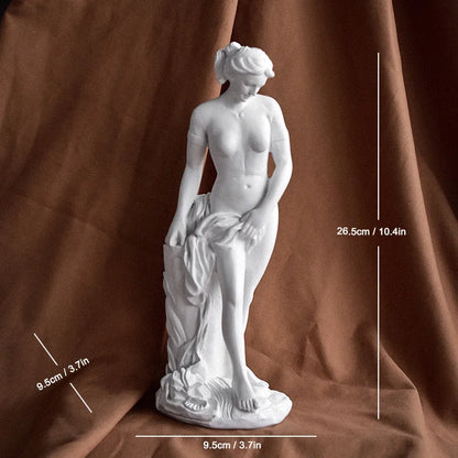 Aphrodite Greek Goddess Sculpture – Venus Figurine Human Body Art Ornament for Home, Office, and Living Room Decor