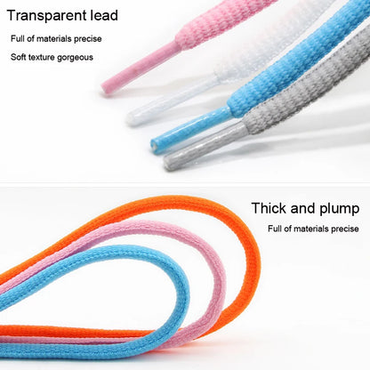 Oval & Semicircle Sneakers Shoe Laces – Classic Woven Round Shoelaces for Adult Unisex Casual & Sports Shoes