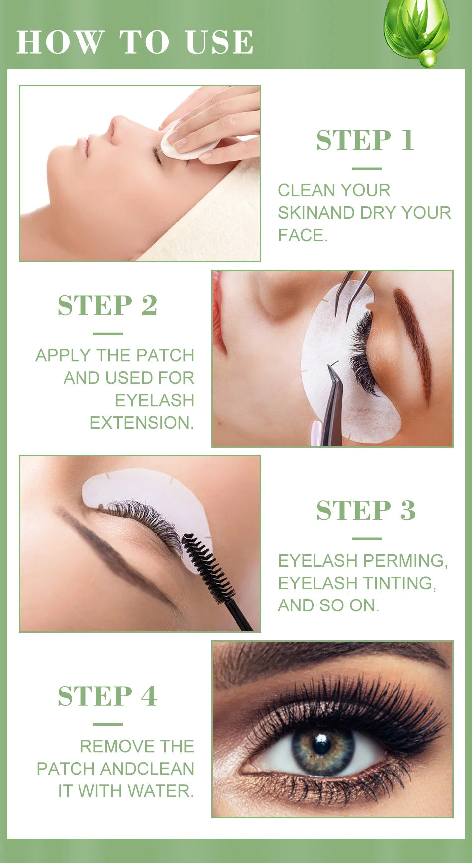 50 Pairs U-Shaped Hydrogel Eye Pads – Eyelash Extension Gel Patches for Lashes & Makeup