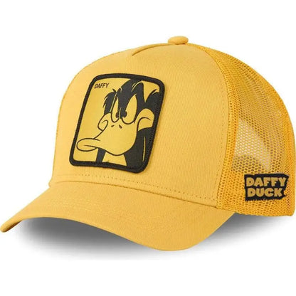 Anime Bunny TAZ DUCK Snapback Cap – Cotton Baseball Hat for Men & Women, Hip Hop Dad Mesh Trucker Cap
