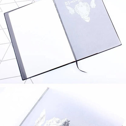 A5 Anime Notebook Set – Leather Journal, Feather Pen, Animation Art Writing Notepad, Christmas Gift
