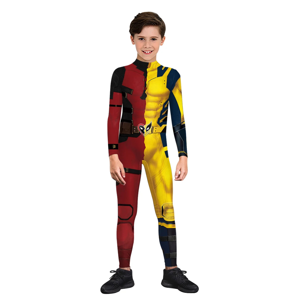 Wolverine Deadpool Cosplay Jumpsuit - Superhero Zentai Bodysuit for Kids & Adults, Halloween Party Costume