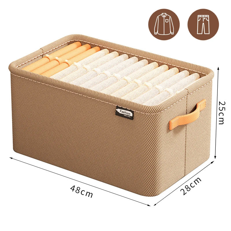 Thick Clothes Storage Organizer Box - Wardrobe Drawer Cabinet Organizer for Pants, Sweaters & Jeans