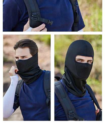 Outdoor Men's Hiking & Cycling Neck Gaiter Mask – Breathable UV Protection Face Cover for Sports, Motorcycle, Summer Use