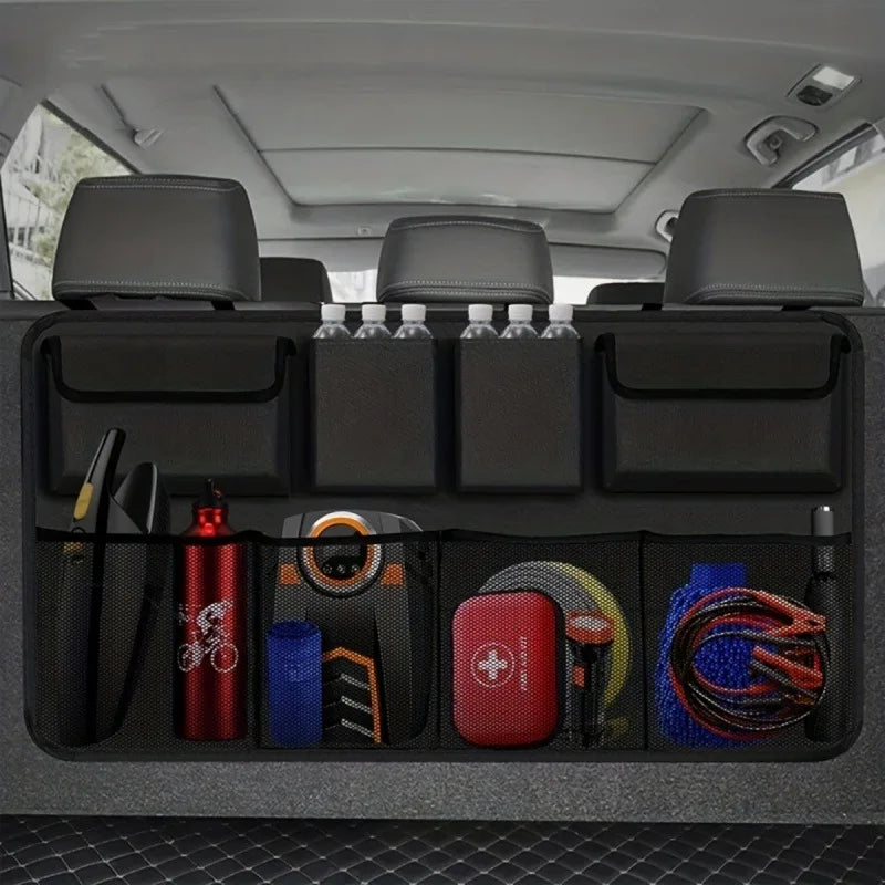 Waterproof Car Seat Back Storage Hanging Bag - SUV Mesh Pocket Organizer for Car Interior