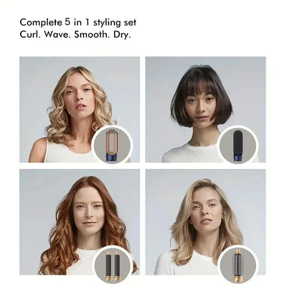 5-in-1 Hair Dryer Comb Set – Professional Hot Air Styler for Curling, Straightening & Volumizing Hair at Home