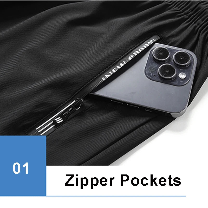 Men's Summer Beach Shorts – Quick-Drying, Breathable Elastic Fitness & Running Casual Shorts