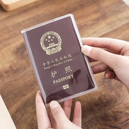 Passport Protective Cover - Transparent Frosted Waterproof PVC Document Case, 1–3 Pack