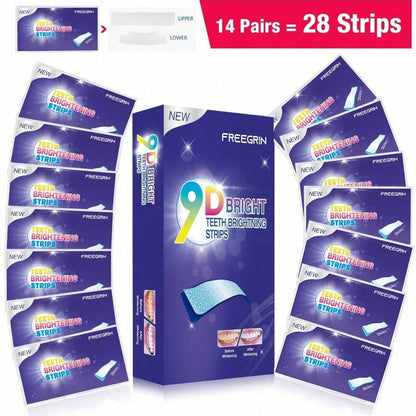 9D Teeth Whitening Strips - Tooth Brightening Treatment for a Whiter Smile and Daily Oral Care