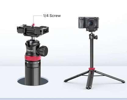 ULANZI MT-44 Tripod – Smartphone Vlog Tripod with Cold Shoe & Phone Mount Holder for Mobile & SLR Cameras