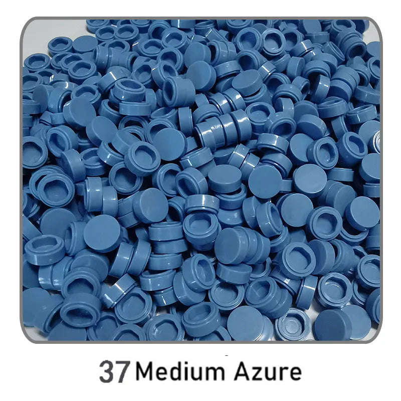 1000Pcs 1x1 Round Building Blocks Set - 52 Color DIY Creative Educational Bricks Compatible with 98138 Toy Kits for Kids