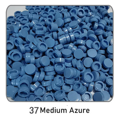 1000Pcs 1x1 Round Building Blocks Set - 52 Color DIY Creative Educational Bricks Compatible with 98138 Toy Kits for Kids