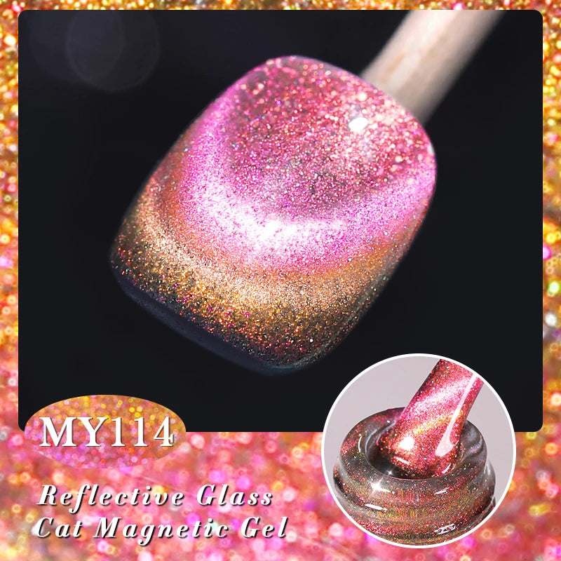 BORN PRETTY Cat Magnetic Gel Nail Polish 117 Colors 10ml Full Coverage Semi-Permanent Soak-Off Nail Varnish for Salon Manicure Glitter Cat Eye Nails