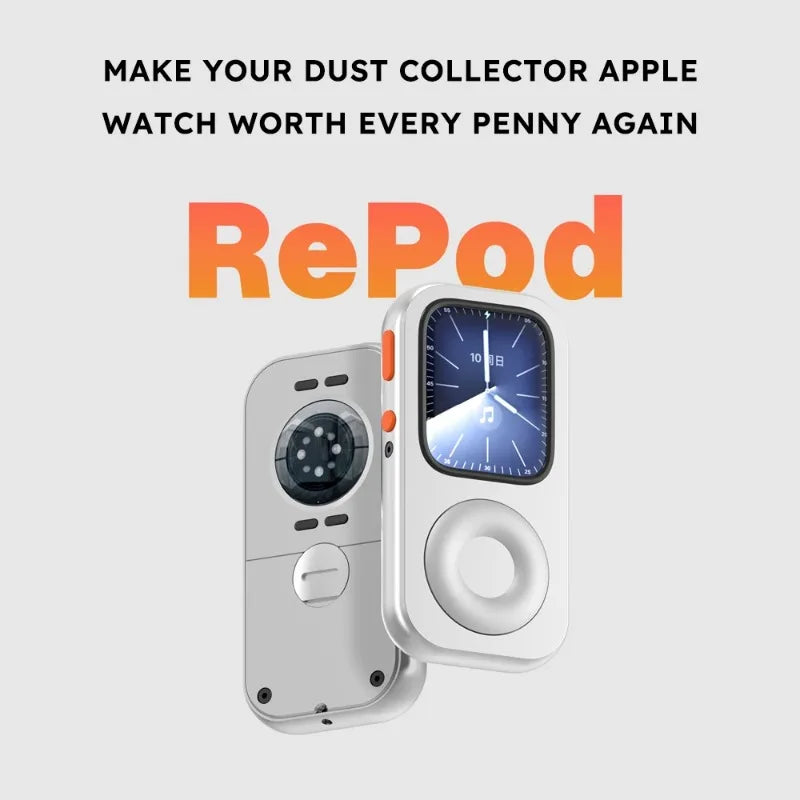 3D Aluminum Alloy Retro iPod Style Protective Case – Apple Watch Series 7/8/9/10 Function Expansion