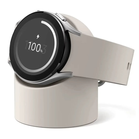 Samsung Galaxy Watch Charger Stand – Silicone Charging Dock Compatible with Galaxy Watch 3, 4, 5 Pro, 6 & Watch 7 Base Holder