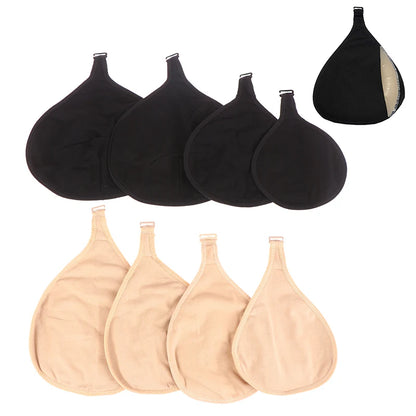 Women Silicone Breast Forms Protective Cotton Pocket Cover – Soft Mastectomy Prosthesis Holder for Artificial Breast Forms, Triangle Shape Comfort Support Accessory