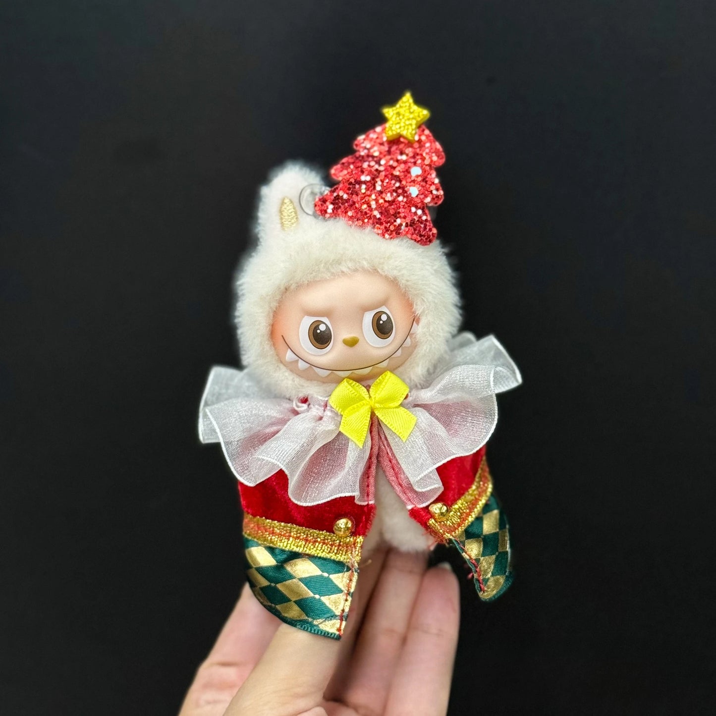 Mini Labubu 4.0 Pin – Love Clothes & Christmas Skirt Cloak Accessory for Labubu V4 Outfit