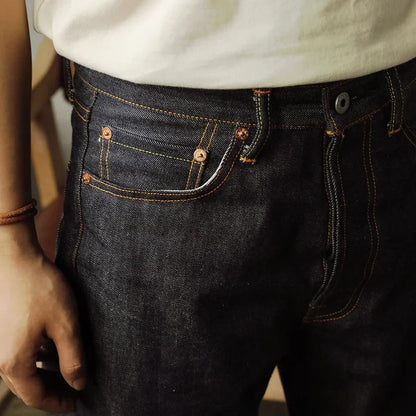 Red Tornado 55501 Men’s Jeans – Relaxed Straight Fit Raw Selvedge Denim Amekaji Style Pants