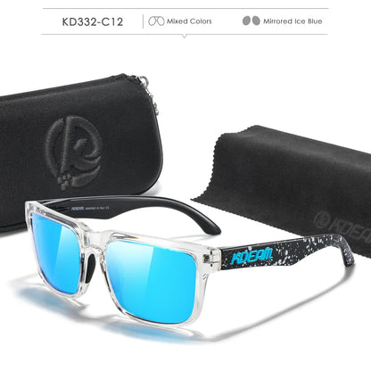 KDEAM Photochromic & Polarized Sunglasses - Category 3 Polarization, Unique Frame Surface Eyewear for Men & Women with Case