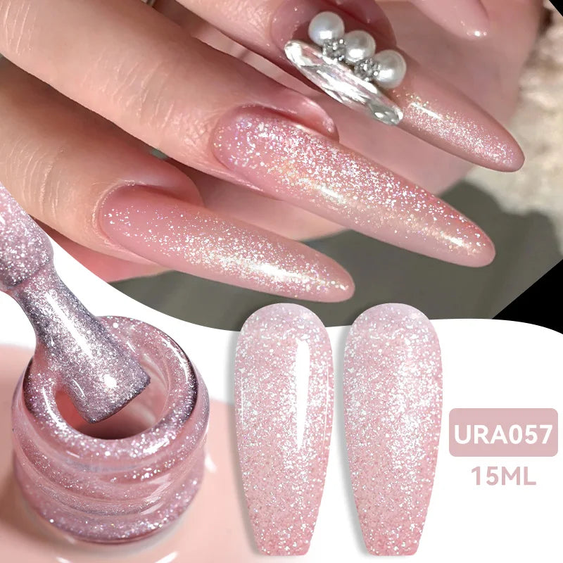 UR SUGAR 15ml Jelly Milky White Gel Polish – Translucent UV Soak Off Nail Art Varnish Semi-Permanent Fashion Nail Color