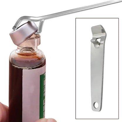 Stainless Steel Oral Liquid Vial Opener - Essential Nurse and Doctor Medical Tool for Ampule and Bottle Opening, Portable and Versatile Kitchen Accessory