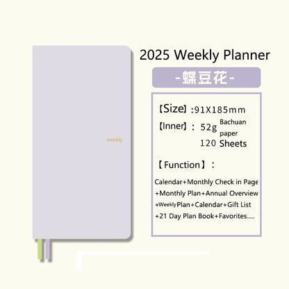Kinbor 2025 Weekly Planner – Two Pages per Week Schedule Book for Time Management & Daily Efficiency