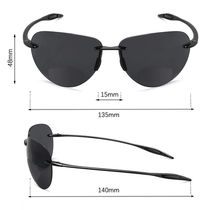 JULI Sports Sunglasses – TR90 Rimless Frame for Men & Women, Ideal for Running, Fishing, Golf, Surfing, and Driving, Model MJ8008