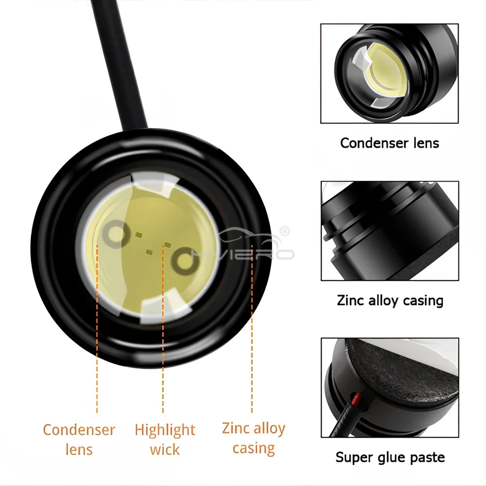 4 in 1 City Light Car LED Kit - Wireless Remote Control DRL, Eagle Eye Flash, 16 Modes for Trucks and Motorcycles