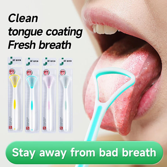 Tongue Scraper & Brush for Adults & Kids – Oral Care Tool to Eliminate Bad Breath Fast and Ensure Fresh Breath